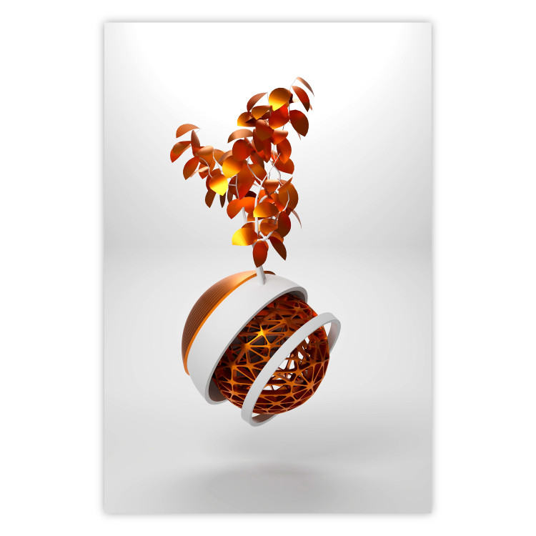 Poster Copper Allocation - abstract sphere with a growing copper plant 126065