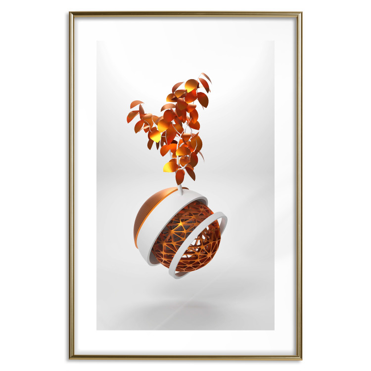 Poster Copper Allocation - abstract sphere with a growing copper plant 126065 additionalImage 16