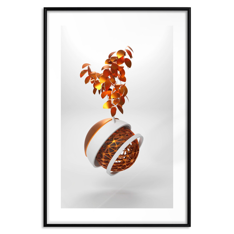 Poster Copper Allocation - abstract sphere with a growing copper plant 126065 additionalImage 15
