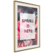 Poster Spring Is Here - English inscriptions in a white frame on a background of flowers 127065 additionalThumb 3