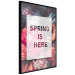 Poster Spring Is Here - English inscriptions in a white frame on a background of flowers 127065 additionalThumb 13