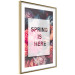 Poster Spring Is Here - English inscriptions in a white frame on a background of flowers 127065 additionalThumb 9