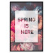 Poster Spring Is Here - English inscriptions in a white frame on a background of flowers 127065 additionalThumb 27
