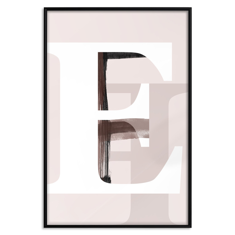 Poster Letter E - white alphabet letter on abstract pastel background 127865 additionalImage 16