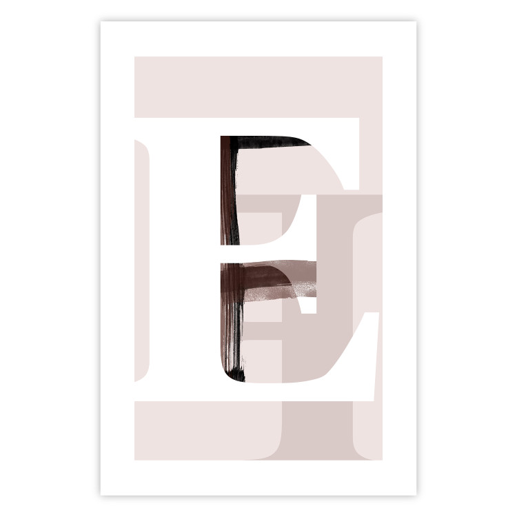 Poster Letter E - white alphabet letter on abstract pastel background 127865 additionalImage 19