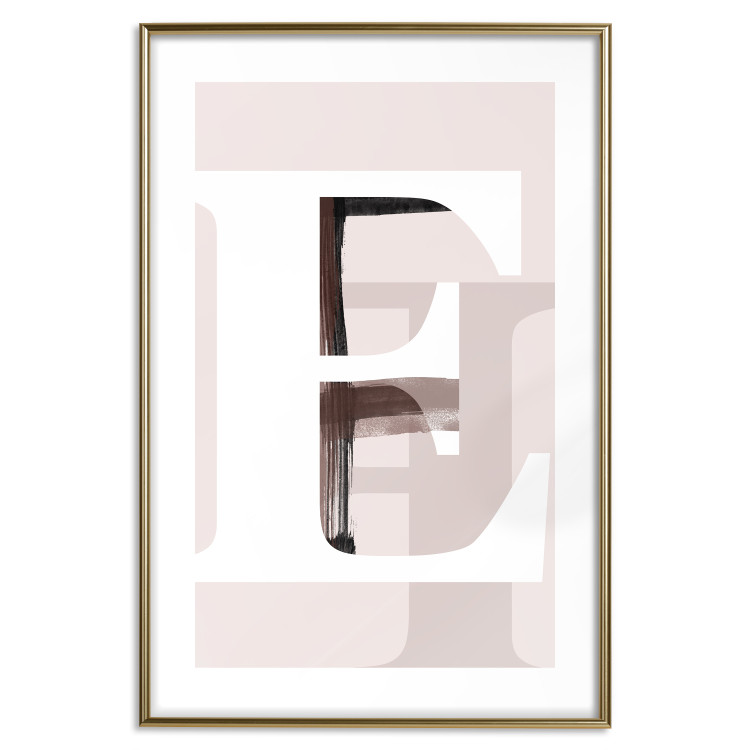 Poster Letter E - white alphabet letter on abstract pastel background 127865 additionalImage 14