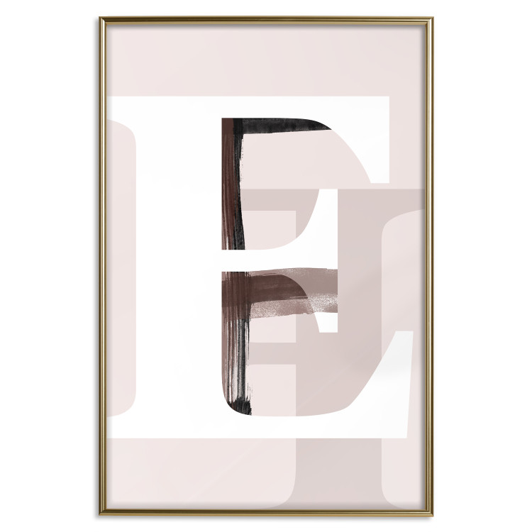 Poster Letter E - white alphabet letter on abstract pastel background 127865 additionalImage 17