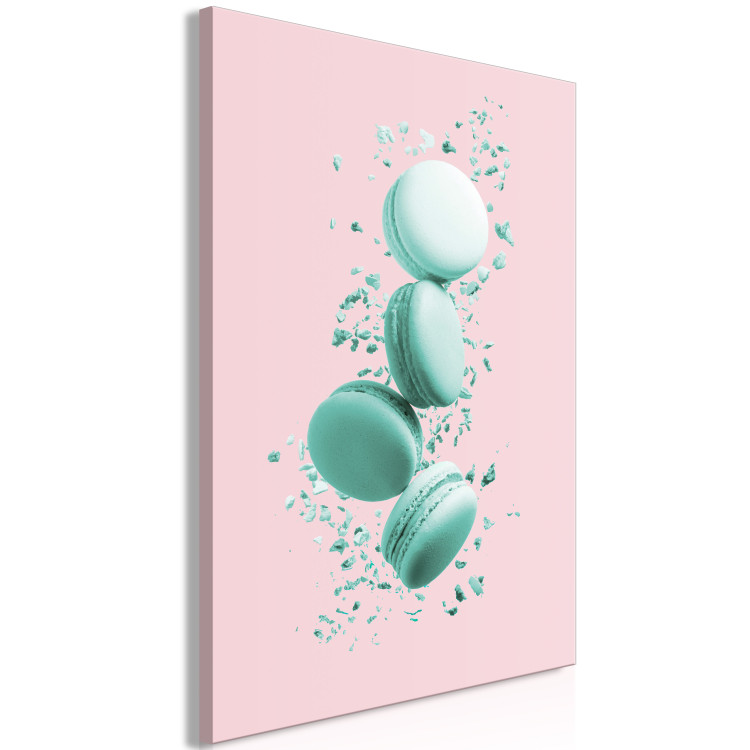 Canvas Flying Sweets (1-part) vertical - food on a pastel background 127965 additionalImage 2