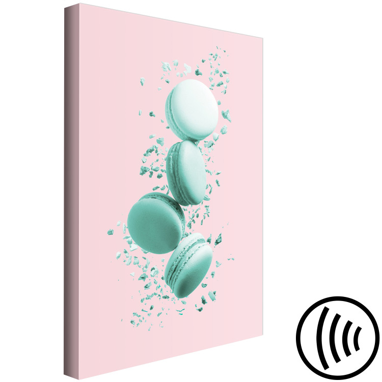 Canvas Flying Sweets (1-part) vertical - food on a pastel background 127965 additionalImage 6