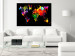 Canvas Print Children of the World (1-part) wide - abstract colorful continents 128065 additionalThumb 3
