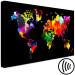 Canvas Print Children of the World (1-part) wide - abstract colorful continents 128065 additionalThumb 6