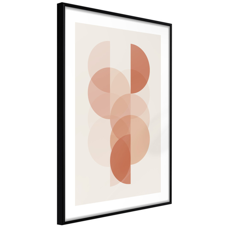 Poster Wheel Configuration - abstract orange semicircles on a light background 129765 additionalImage 8