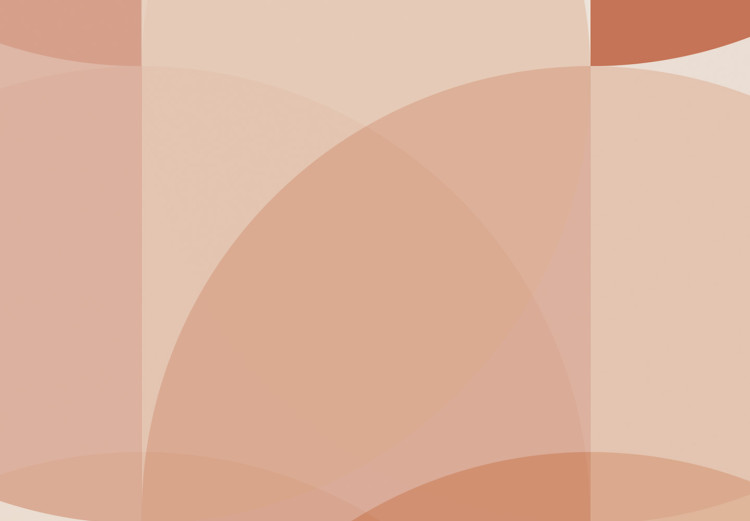 Poster Wheel Configuration - abstract orange semicircles on a light background 129765 additionalImage 12