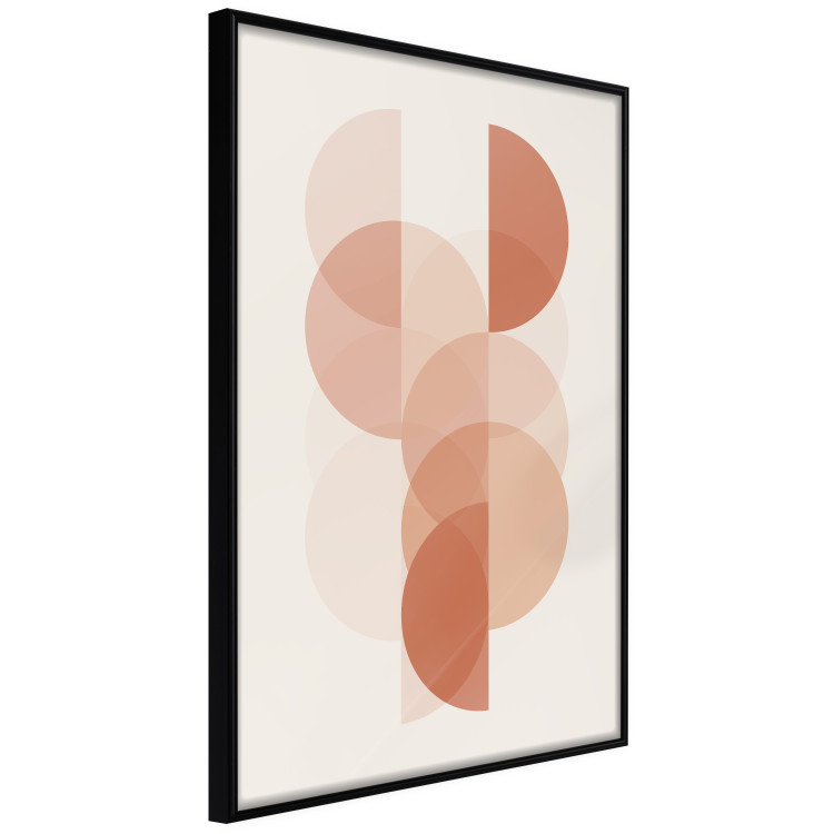 Poster Wheel Configuration - abstract orange semicircles on a light background 129765 additionalImage 13