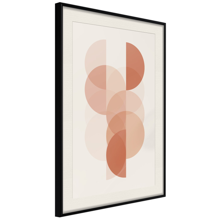 Poster Wheel Configuration - abstract orange semicircles on a light background 129765 additionalImage 2