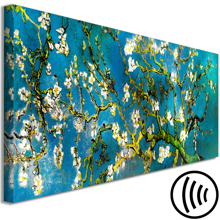 Canvas Blooming Almond Tree (1-piece) Narrow - branches with white flowers 129865 additionalImage 6