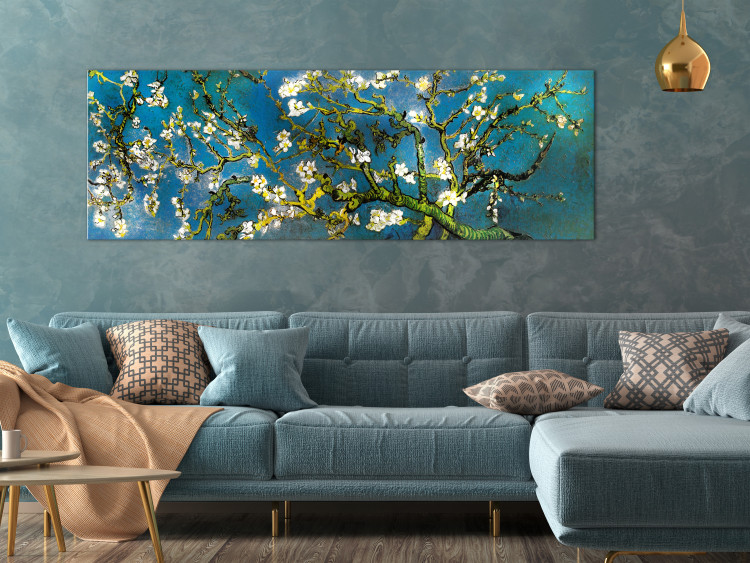 Canvas Blooming Almond Tree (1-piece) Narrow - branches with white flowers 129865 additionalImage 3