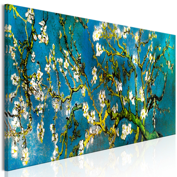 Canvas Blooming Almond Tree (1-piece) Narrow - branches with white flowers 129865 additionalImage 2