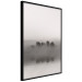 Poster Island of Mists - black and white lakeside landscape with mist-covered island 130265 additionalThumb 11