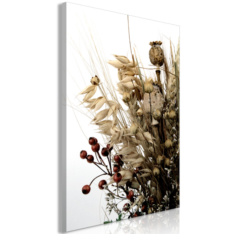 Canvas Golden Journal (1-piece) Vertical - bouquet of flowers in boho style 130465 additionalImage 2