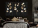 Canvas Golden Twilight (3-piece) - glamour-style plants on black background 131965 additionalThumb 3