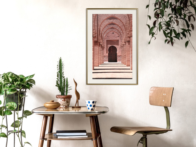 Wall Poster Pink Arcades - composition of brick column architecture in Morocco 134765 additionalImage 22