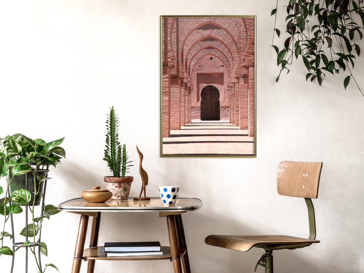 Wall Poster Pink Arcades - composition of brick column architecture in Morocco 134765 additionalImage 5