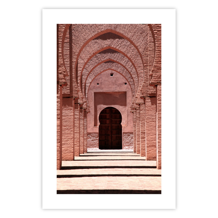 Wall Poster Pink Arcades - composition of brick column architecture in Morocco 134765 additionalImage 25