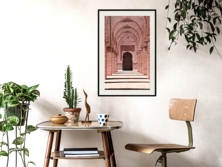 Wall Poster Pink Arcades - composition of brick column architecture in Morocco 134765 additionalImage 24