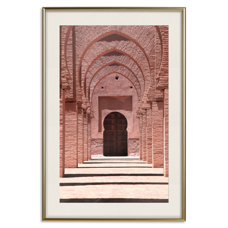 Wall Poster Pink Arcades - composition of brick column architecture in Morocco 134765 additionalImage 20