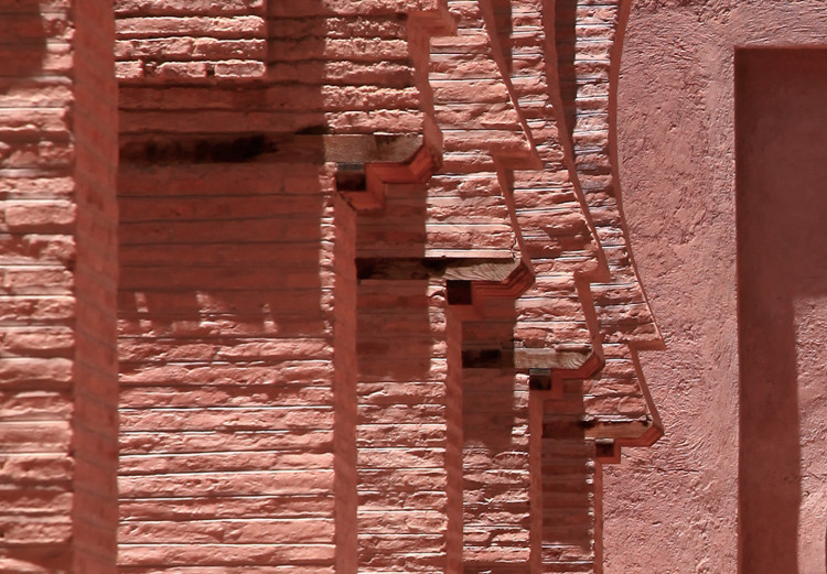 Wall Poster Pink Arcades - composition of brick column architecture in Morocco 134765 additionalImage 12