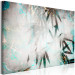 Canvas Print Blue Bamboo (1-piece) wide - gray-turquoise abstraction 138565 additionalThumb 2