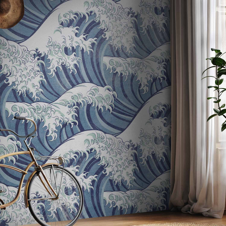 Wall Mural The stormy sea in Kanagwa - uniform sea waves in Japanese style 142465 additionalImage 4