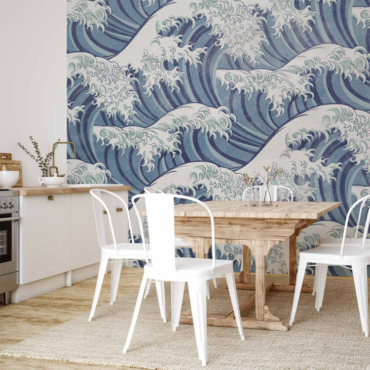 Wall Mural The stormy sea in Kanagwa - uniform sea waves in Japanese style 142465 additionalImage 7