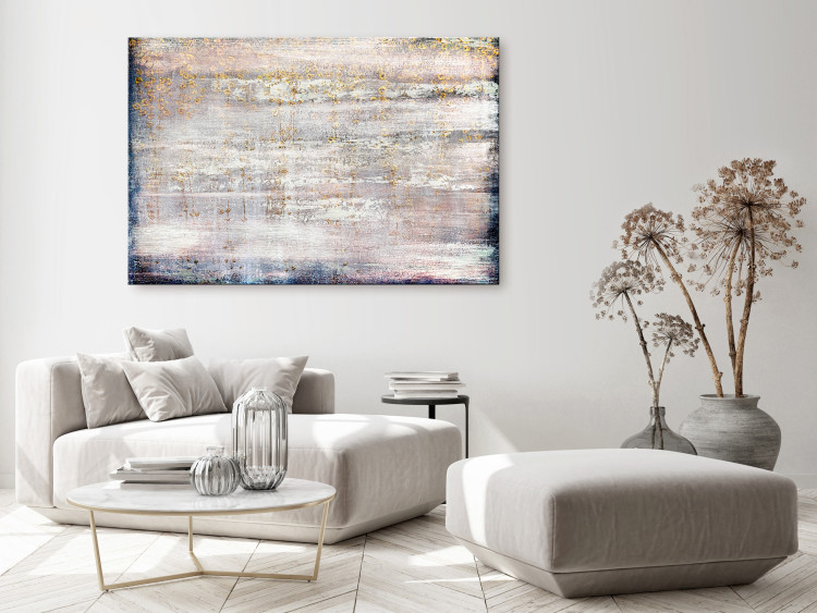 Canvas Art Print Horizontal Abstraction (1-piece) - horizontal arrangement of beige hues 143865 additionalImage 3
