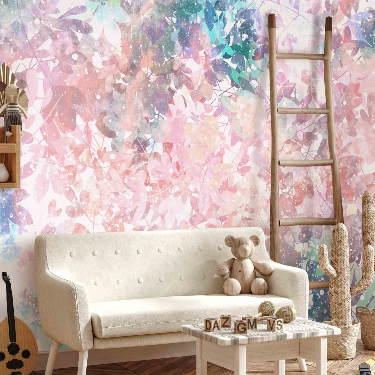 Wall Mural Magic garden - spring branches and leaves in pastel colours 144665 additionalImage 6