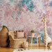 Wall Mural Magic garden - spring branches and leaves in pastel colours 144665 additionalThumb 4