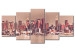 Canvas The City That Never Sleeps (5-piece) - city skyline and river 149065