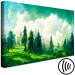 Canvas Print Mountain Landscape - Trees on a Mountain Slope Painted With Watercolor 149865 additionalThumb 6