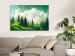 Canvas Print Mountain Landscape - Trees on a Mountain Slope Painted With Watercolor 149865 additionalThumb 3