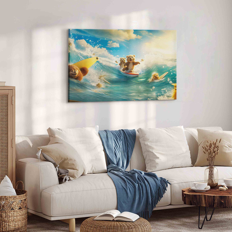 Large canvas print Floating Animals - Summer Vacation Time Spent Surfing the Waves [Large Format] 151565 additionalImage 5
