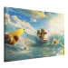 Large canvas print Floating Animals - Summer Vacation Time Spent Surfing the Waves [Large Format] 151565 additionalThumb 3