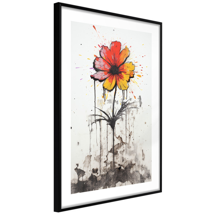 Wall Poster Graffiti Flower - Colorful Composition on the Wall in Banksy Style 151765 additionalImage 6