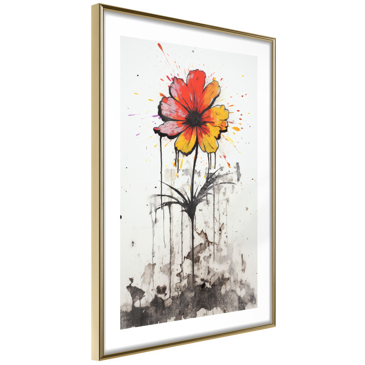 Wall Poster Graffiti Flower - Colorful Composition on the Wall in Banksy Style 151765 additionalImage 5