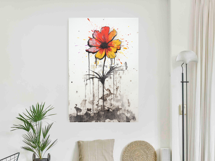 Wall Poster Graffiti Flower - Colorful Composition on the Wall in Banksy Style 151765 additionalImage 8