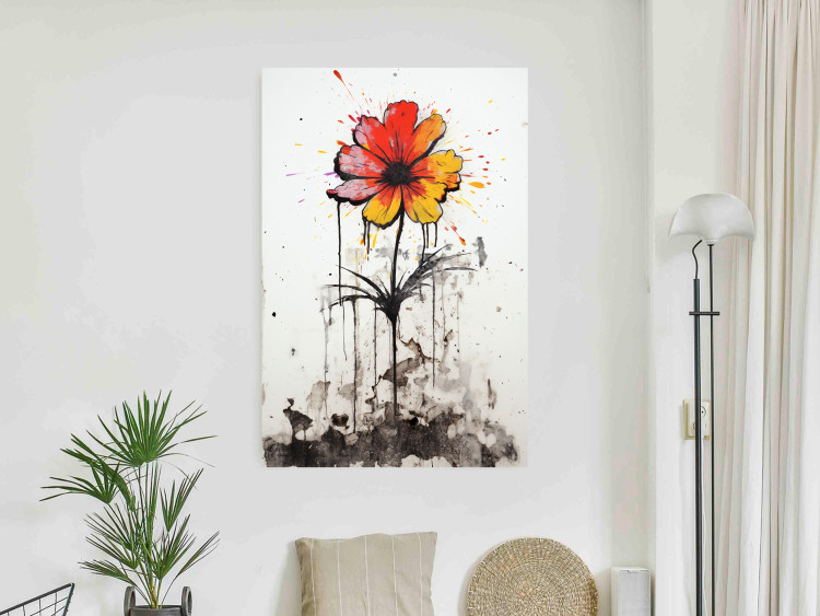 Wall Poster Graffiti Flower - Colorful Composition on the Wall in Banksy Style 151765 additionalImage 10