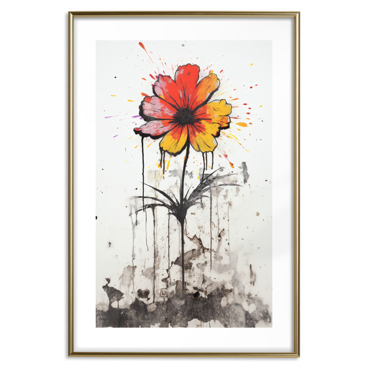 Wall Poster Graffiti Flower - Colorful Composition on the Wall in Banksy Style 151765 additionalImage 19