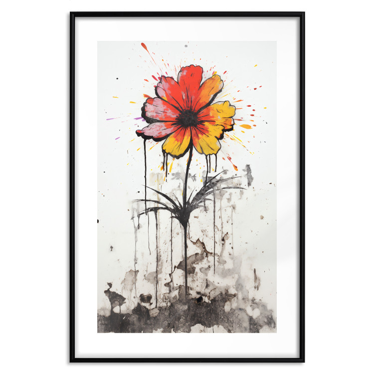 Wall Poster Graffiti Flower - Colorful Composition on the Wall in Banksy Style 151765 additionalImage 18