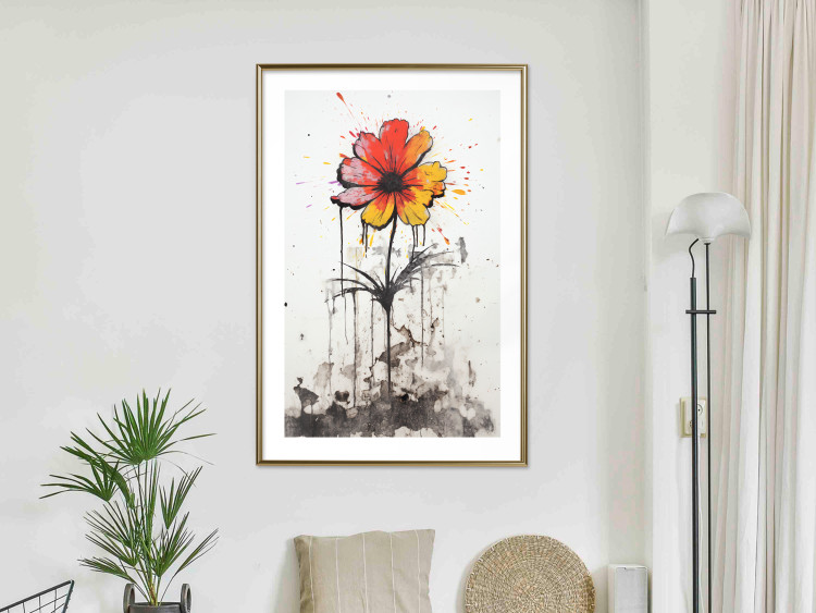 Wall Poster Graffiti Flower - Colorful Composition on the Wall in Banksy Style 151765 additionalImage 12