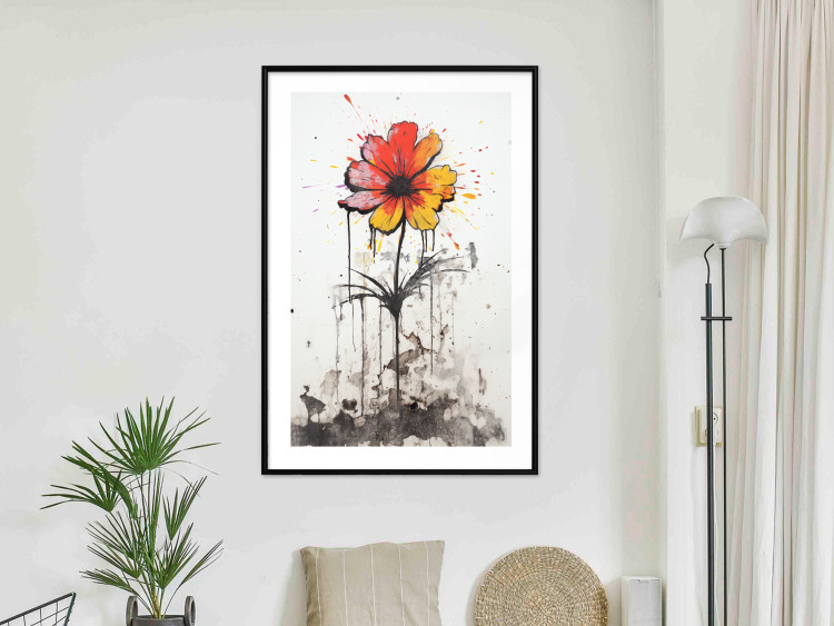 Wall Poster Graffiti Flower - Colorful Composition on the Wall in Banksy Style 151765 additionalImage 11